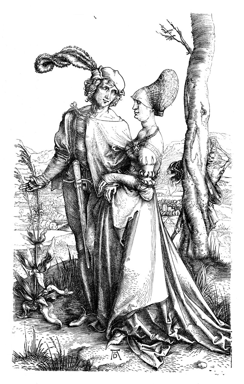 Promenáda, c1498, 1906 od Albrecht Dürer