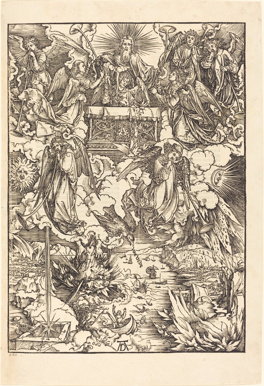 Sedm andělů s trubkami od Albrecht Dürer