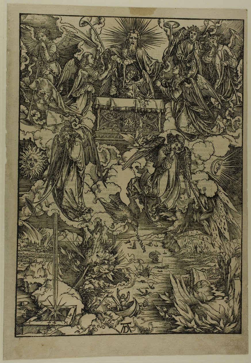 Sedm trubek, z Apokalypsy od Albrecht Dürer