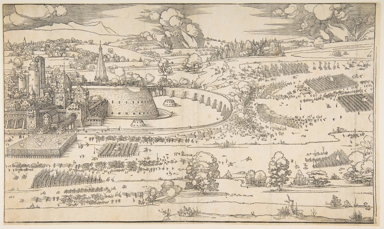 Obléhání pevnosti.n.d. od Albrecht Dürer