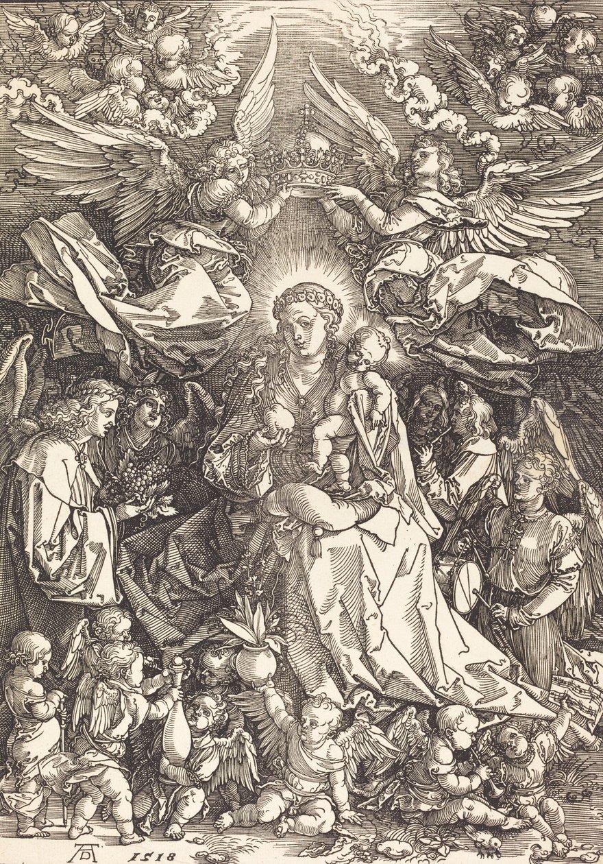 Panna obklopená mnoha anděly, 1518. od Albrecht Dürer