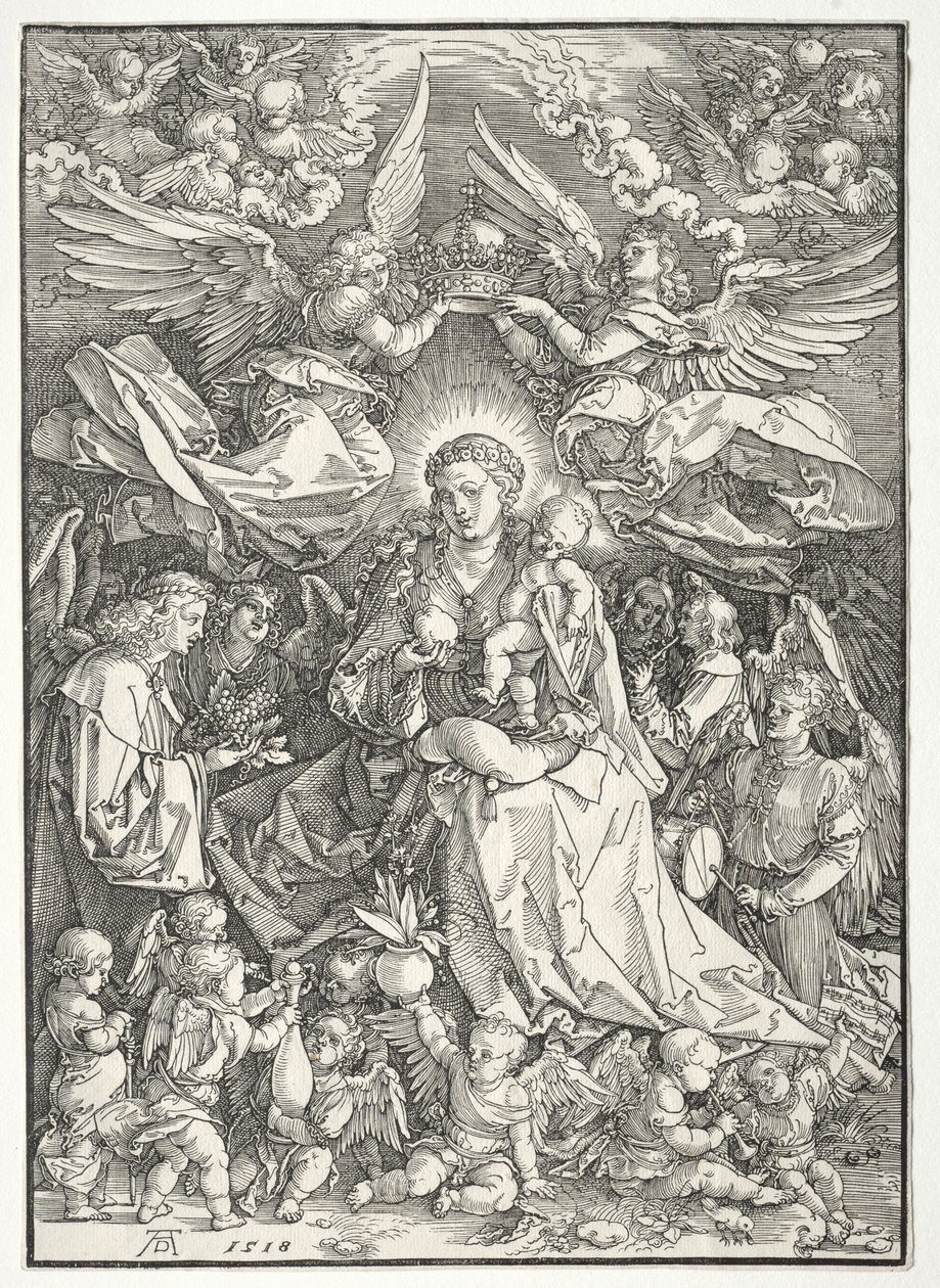 Panna obklopená mnoha anděly, 1518. od Albrecht Dürer