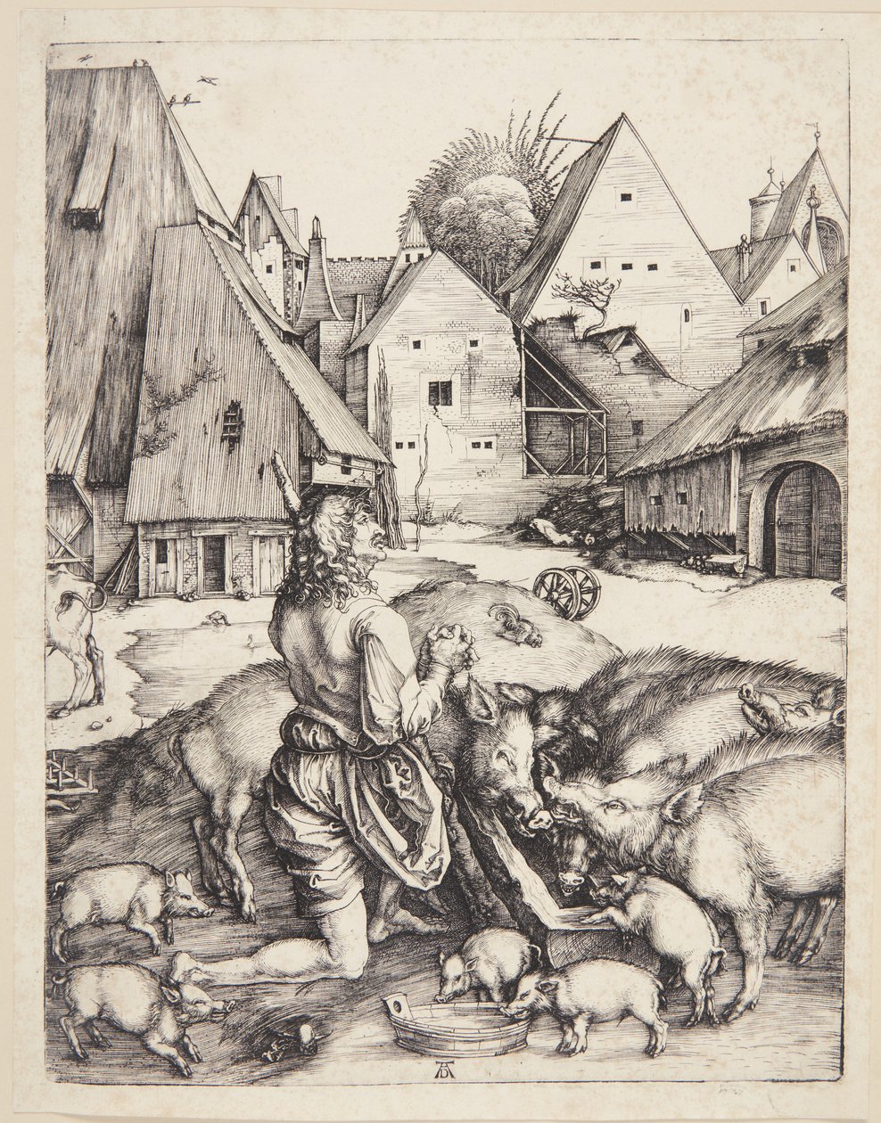 Marnotratný syn uprostřed prasat od Albrecht Dürer