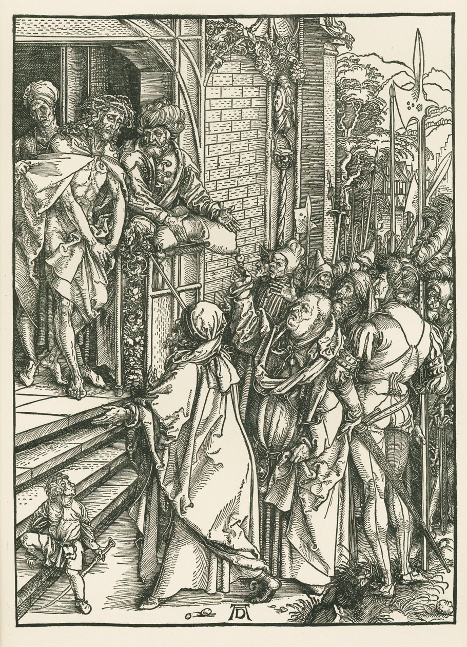 Ecce Homo, asi 1498 (dřevoryt) od Albrecht Dürer or Duerer