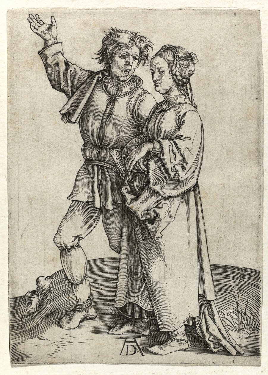 Pár rolníků, kolem 1497 od Albrecht Dürer