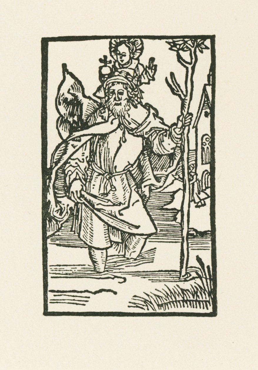 Svatý Kryštof od Albrecht Dürer or Duerer