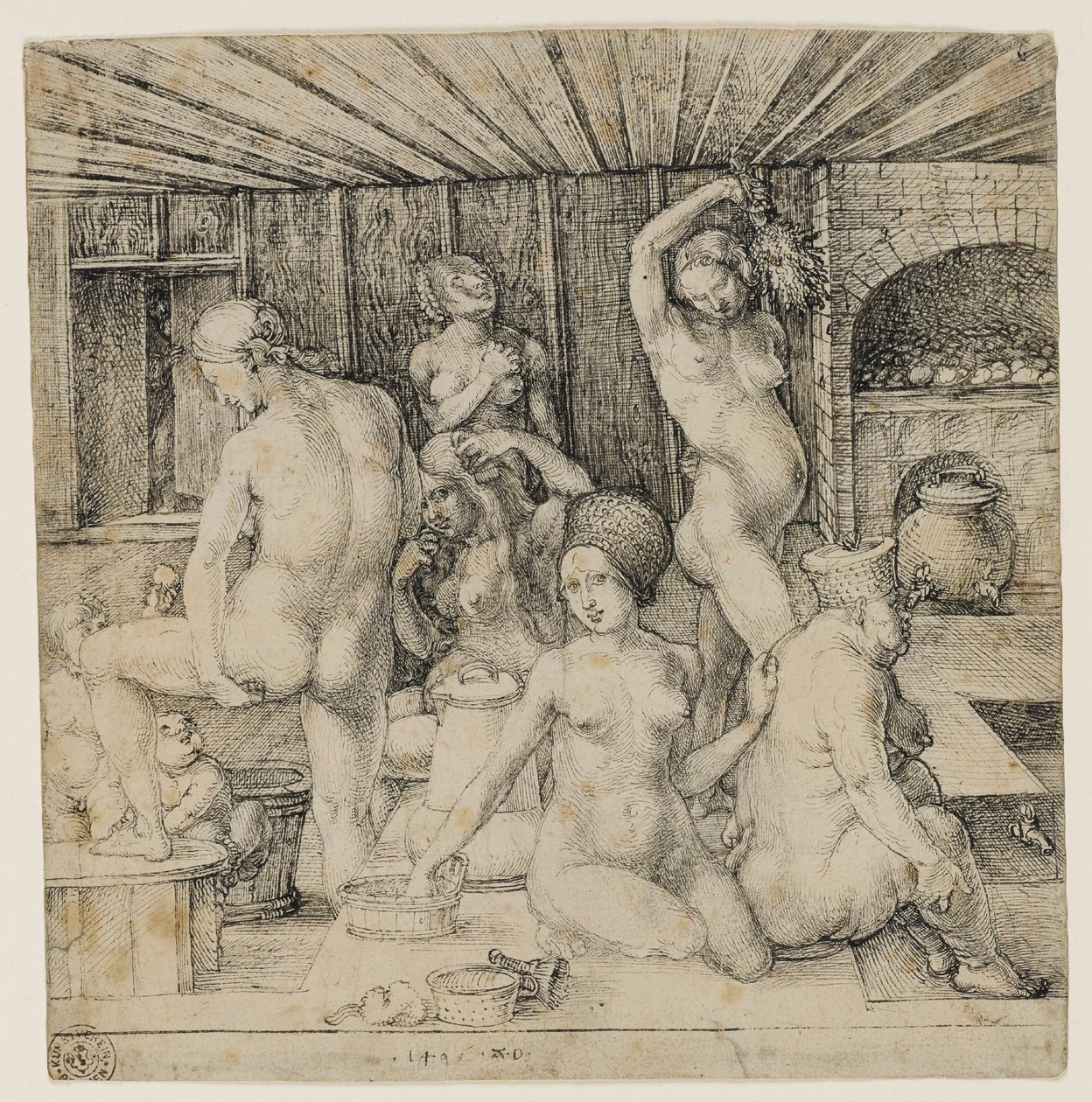 Dámské lázně od Albrecht Dürer or Duerer