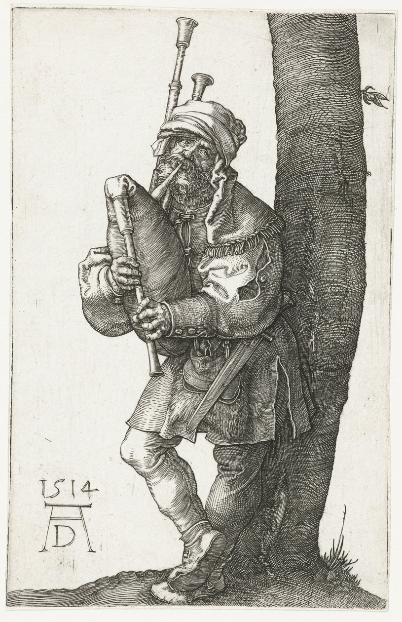 Säkkipillin soittaja od Albrecht Dürer or Duerer