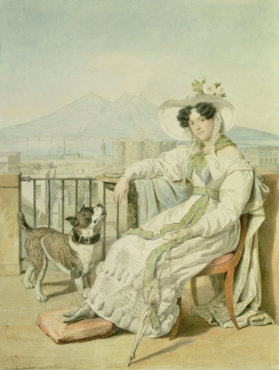 Portrét princezny Natalie Golitsin, 1822-26 od Aleksandr Pavlovich Bryullov