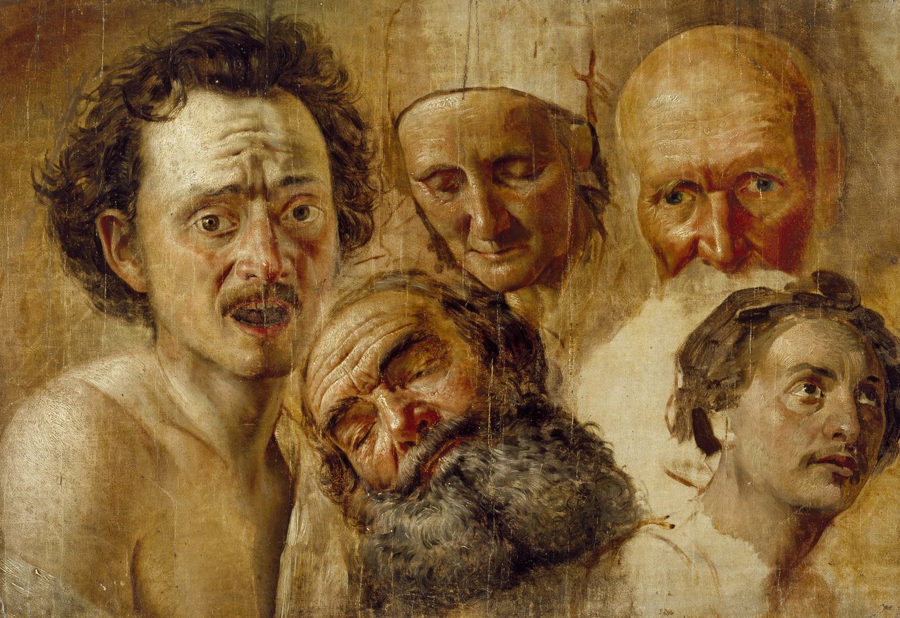 Studium hlav, c. 1830 od Aleksandr Andreevich Ivanov