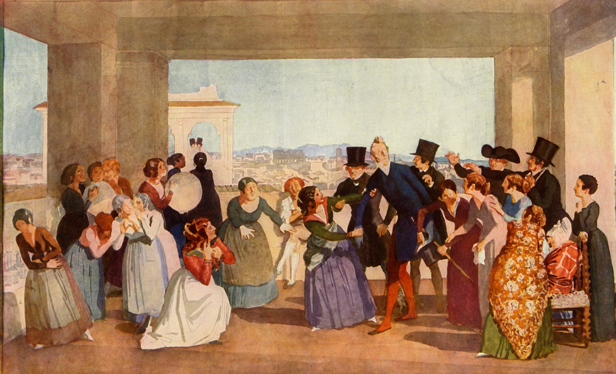 Oslava října v Římě, c1842, 1965. od Aleksandr Ivanov