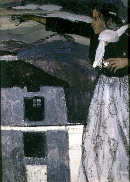 Žena v šedém (olej na plátně) od Aleksandr Jakovlevic Golovin