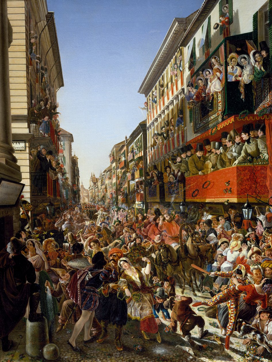 Karneval v Římě od Aleksandr Petrovich Myasoedov