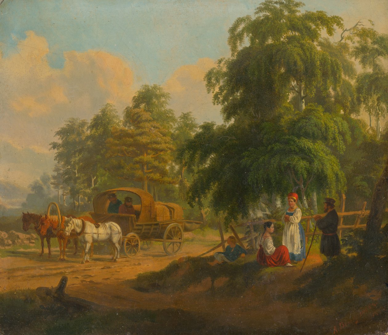 Krajina s ruskou trojkou, 1801. od Aleksei Gavrilovich Venetsianov