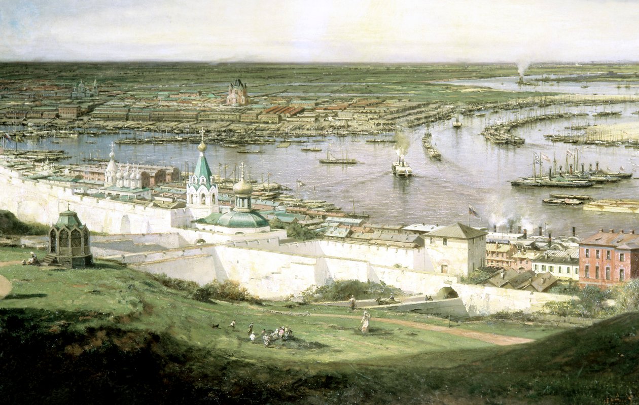 „Pohled na Nižnij Novgorod“, 1878. od Aleksey Bogolyubov