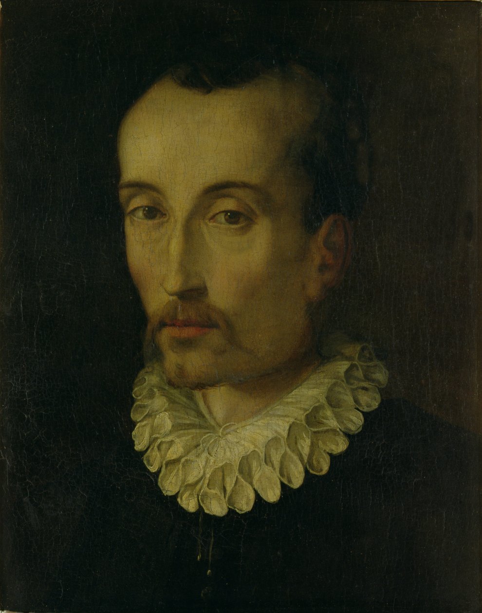 Portrét Torquato Tasso, 1585-90 od Alessandro Allori