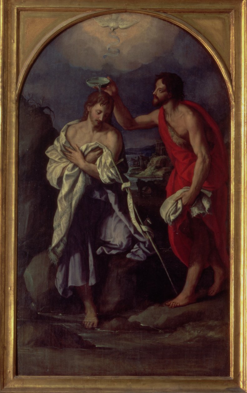 Křest Kristův od Alessandro Allori