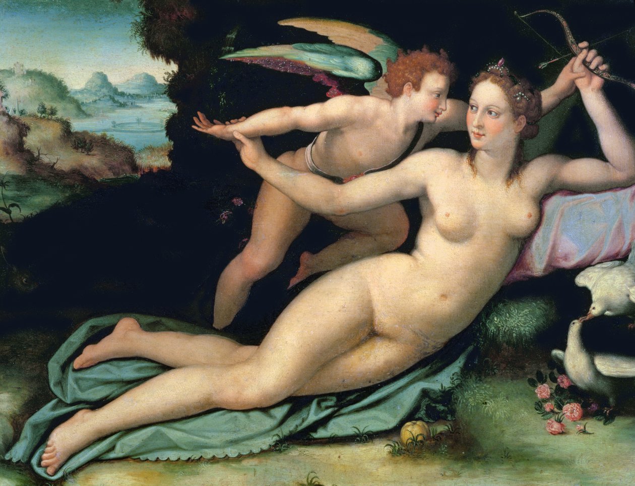 Venuše a Amor od Alessandro Allori