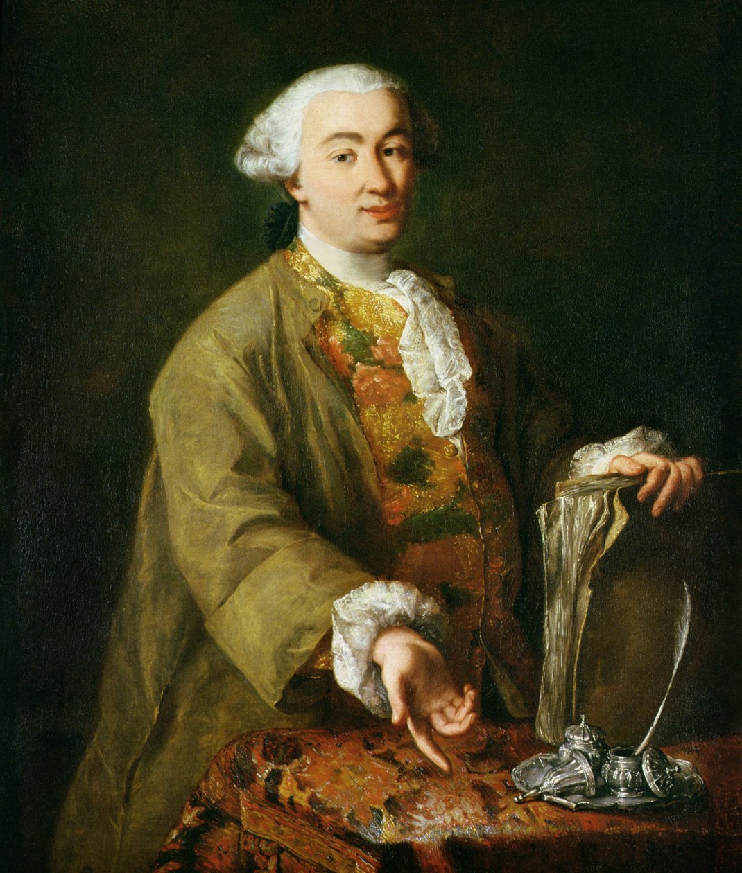 Portrét Carla Goldoniho od Alessandro Longhi