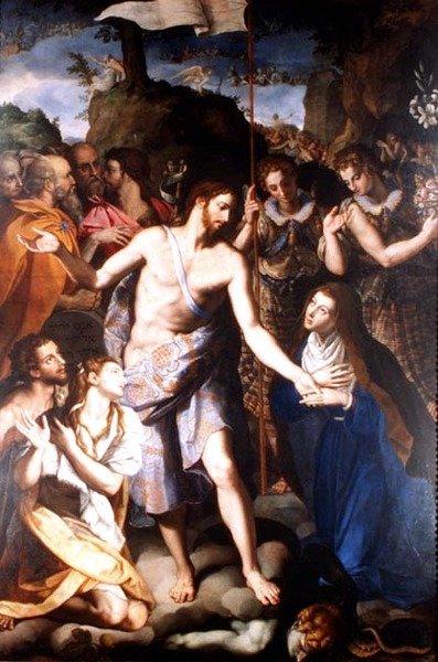 Kristův sestup do limba od Alessandro Allori