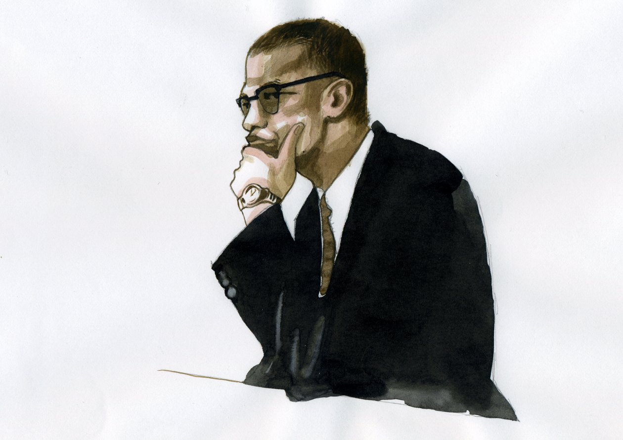 Malcolm X (1925-1965) Afroamerický aktivista od Alessandro Lonati