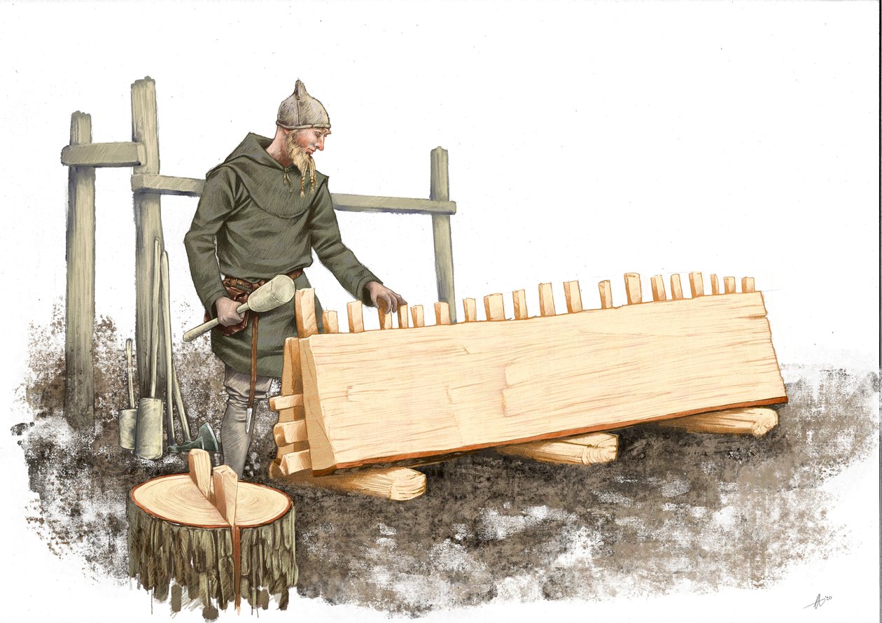 vikingský loďař pracující od Alessandro Lonati