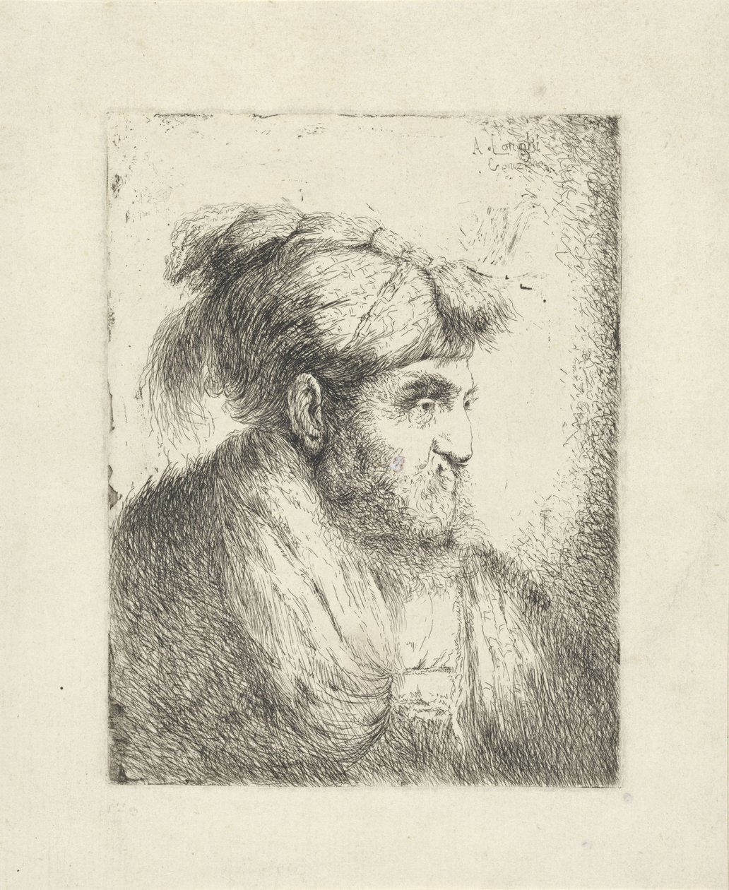 Muž s turbanem od Alessandro Longhi