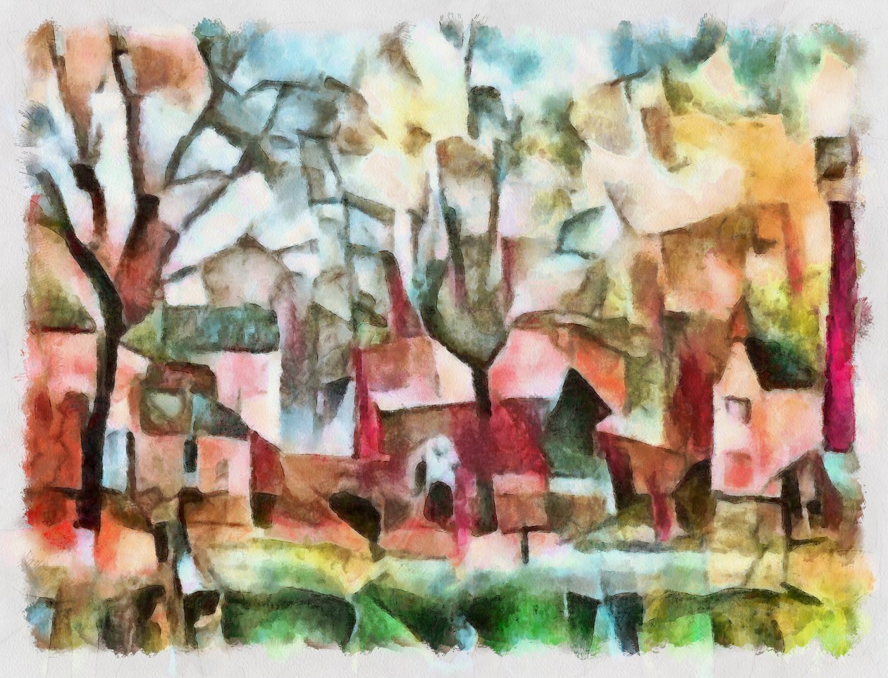 Krajina v růžové barvě,2016, od Alex Caminker