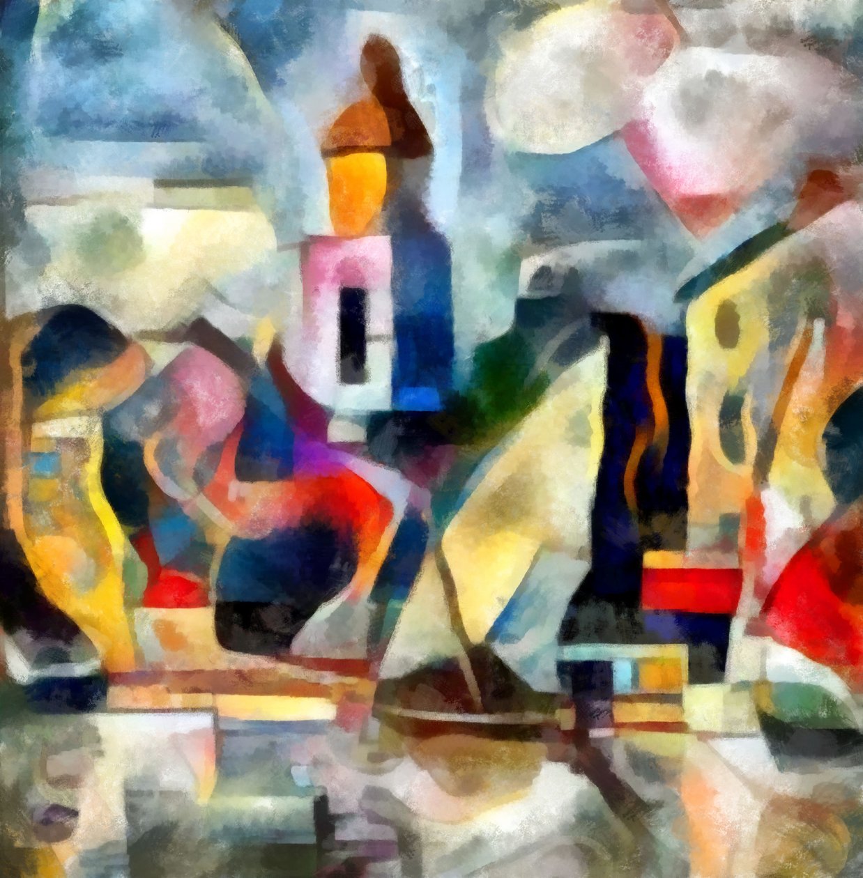 kostel v kopcích, 2017,(mixed media) od Alex Caminker