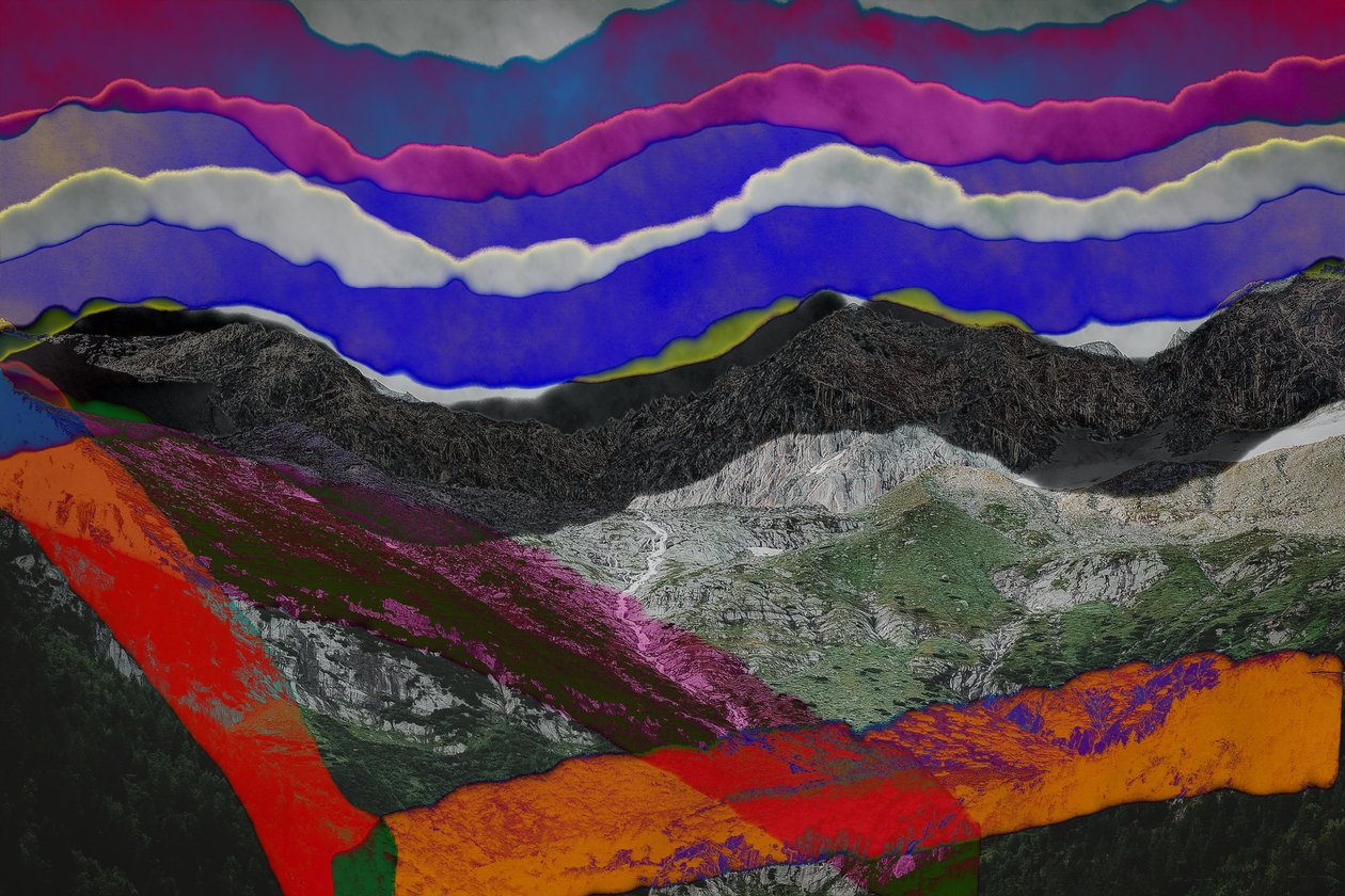 implicitní, 2019, (koláž) od Alex Caminker