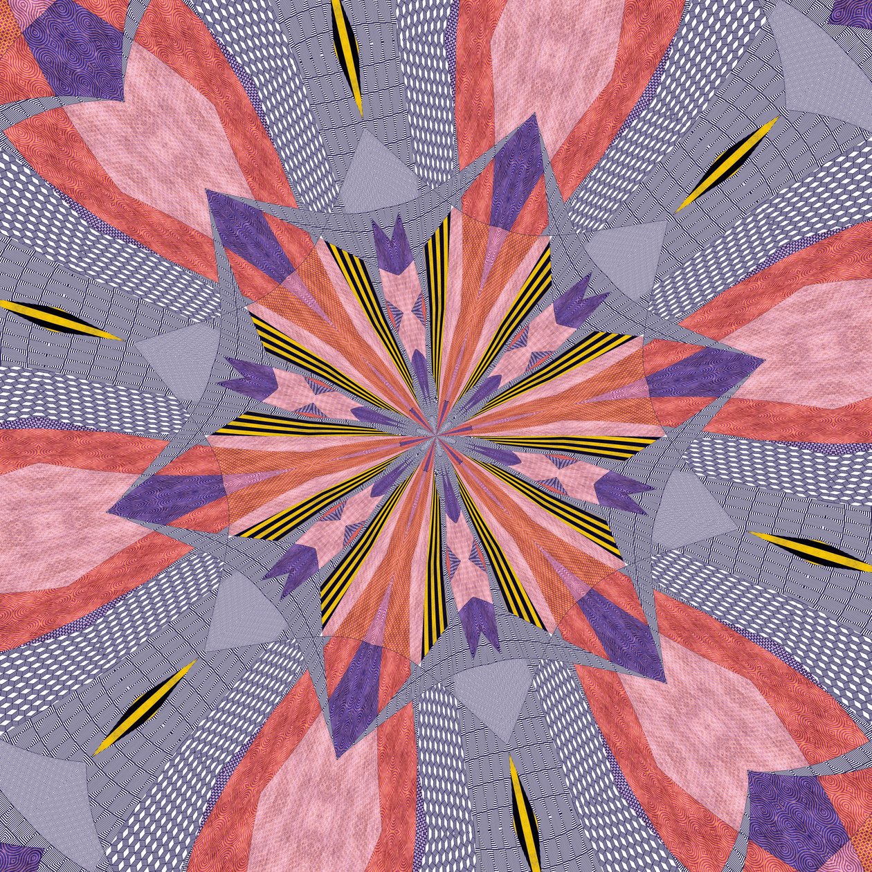 ornament #72,2019, (kombinovaná média) od Alex Caminker