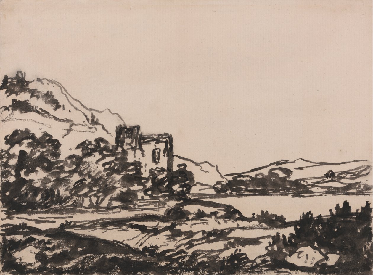 Hrad v krajině od Alexander Cozens