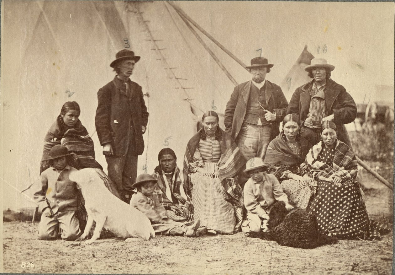 Skupina o Fort Laramie, Dakota, 1868 (tisk alba) od Alexander Gardner