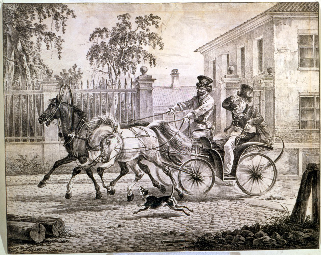 Dandy v dresu, 1820 od Alexander Osipovich Orlowski