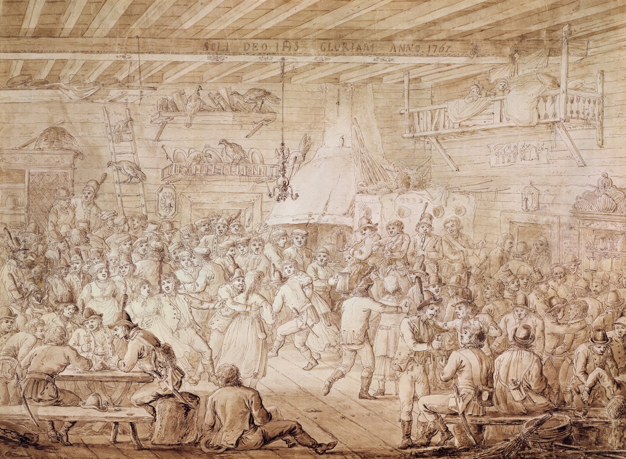 Kosciuszovy jednotky se v roce 1797 bavily v hostinci od Alexander Osipovich Orlowski