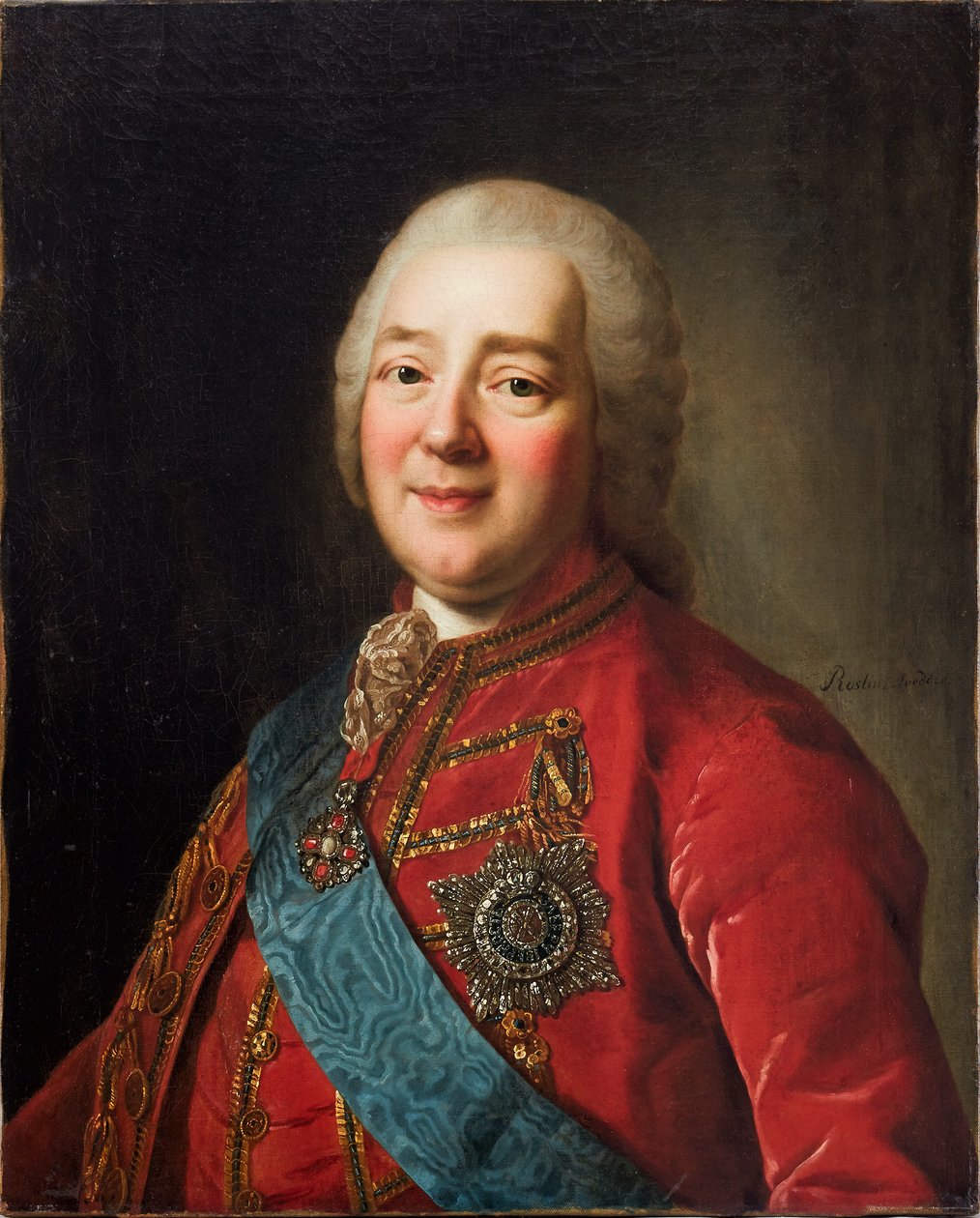Portrét zobrazuje ruského hraběte Nikitu Ivanoviče Panina (1718-1783). od Alexander Roslin