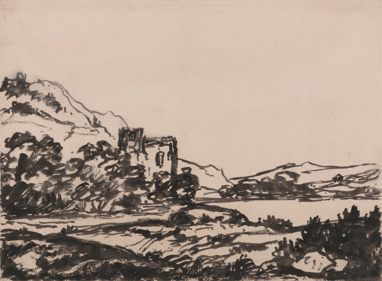 Hrad v krajině od Alexander Cozens