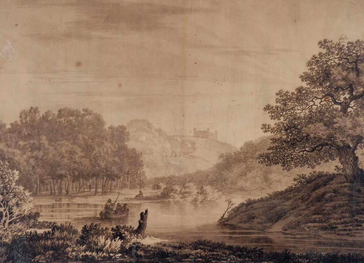 Italská krajina od Alexander Cozens