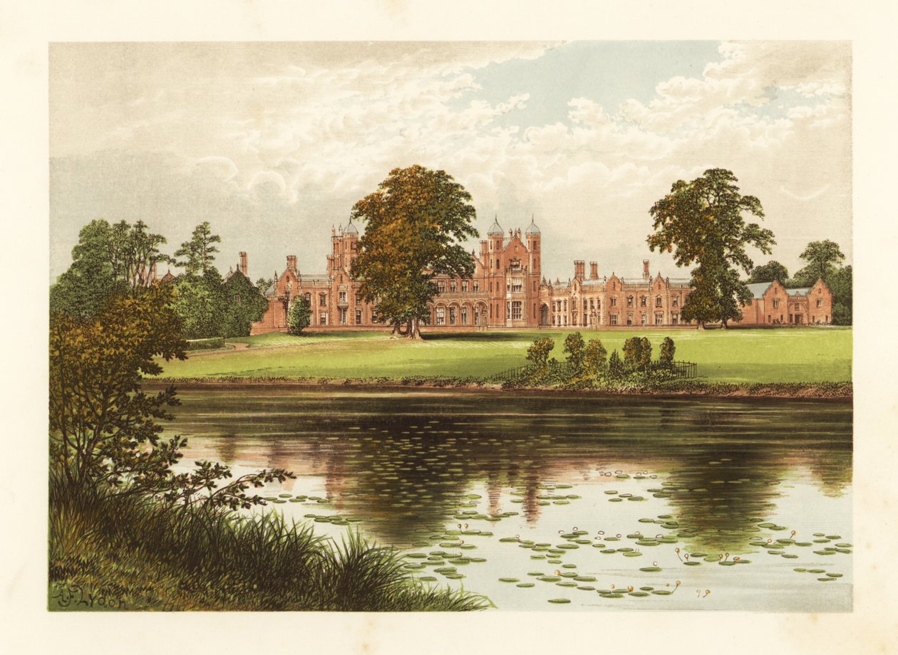 Capesthorne Hall, Cheshire, Anglie. od Alexander Francis (after) Lydon