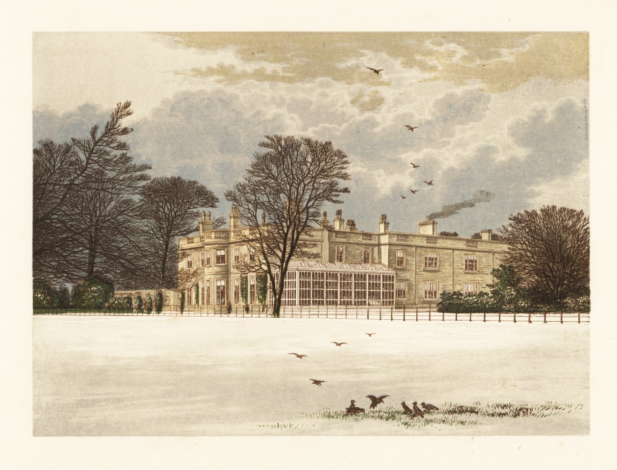 Ednaston Lodge, Derbyshire, Anglie. od Alexander Francis (after) Lydon