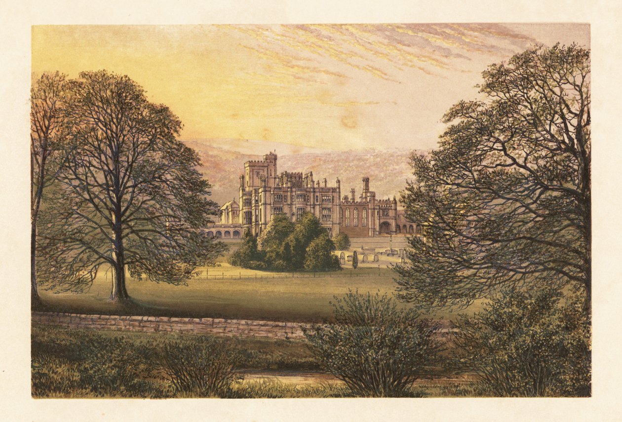 Ilam Hall, Staffordshire, Anglie. od Alexander Francis (after) Lydon