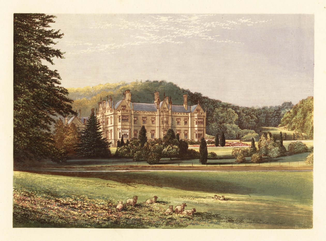 Mamhead, Devon, Anglie ,1880 (rytina) od Alexander Francis (after) Lydon