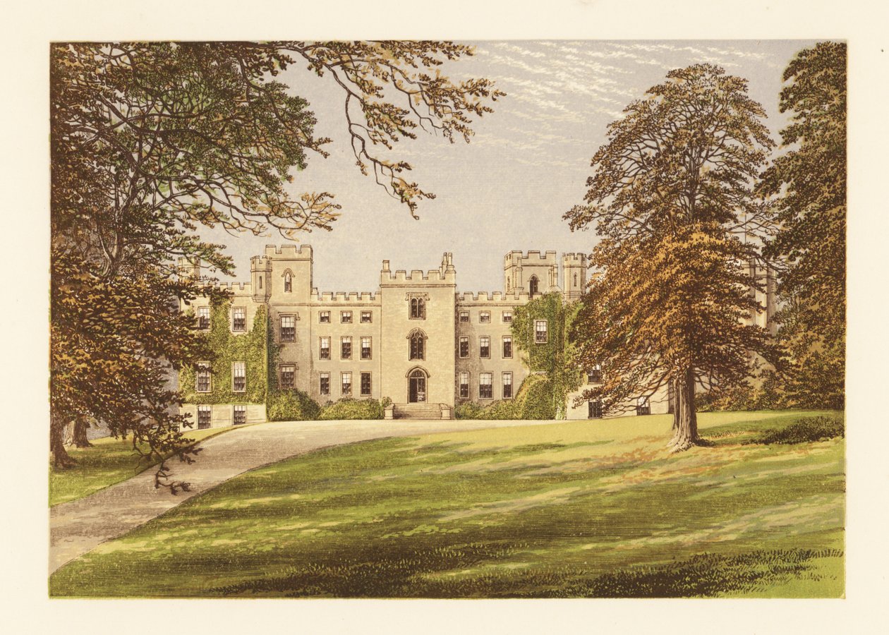 Hrad Mulgrave, Yorkshire, Anglie. od Alexander Francis (after) Lydon