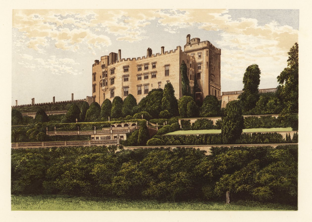 Hrad Powis, Montgomeryshire, Wales. od Alexander Francis (after) Lydon