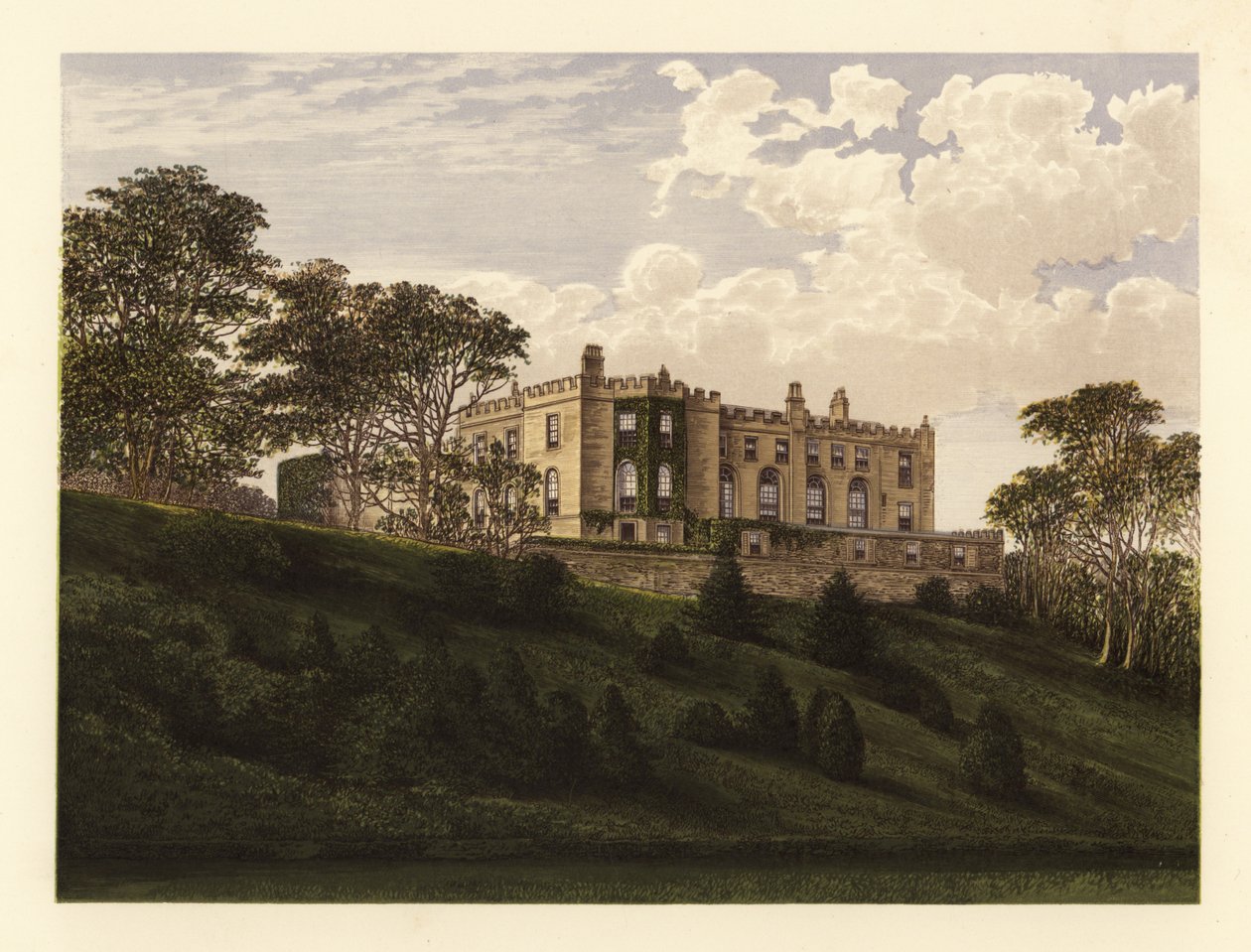 Workington Hall, Cumberland, Anglie. od Alexander Francis (after) Lydon