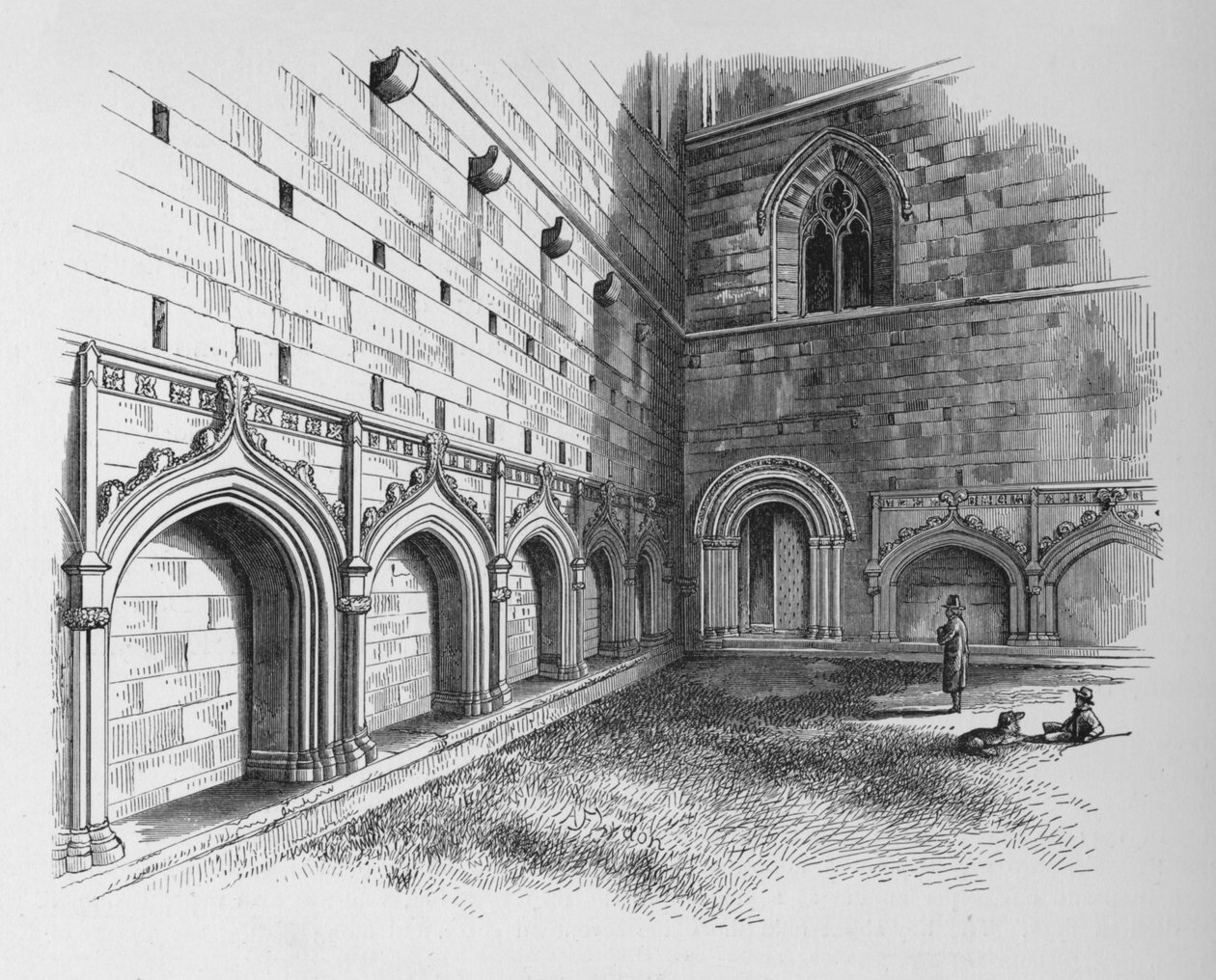 The Cloisters, Melrose Abbey, c1880, 1897 od Alexander Francis Lydon