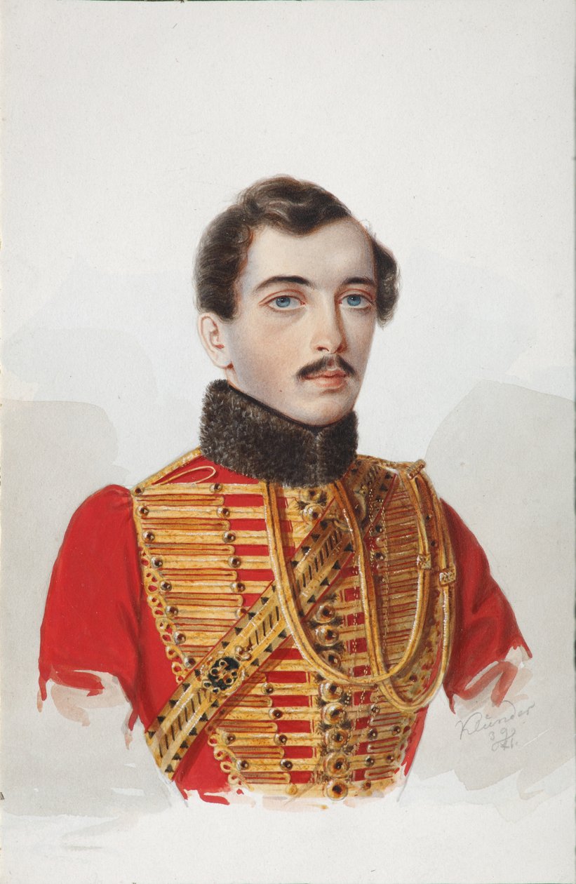 Portrét N.V. Novoskoltsev, 1839 od Alexander Ivanovich Klünder