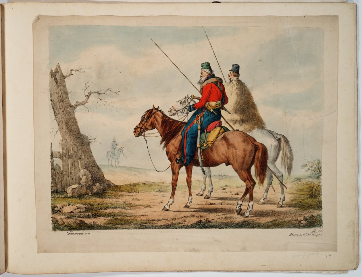 Kozáci, 1815-1819 od Alexander Ivanovich Sauerweid