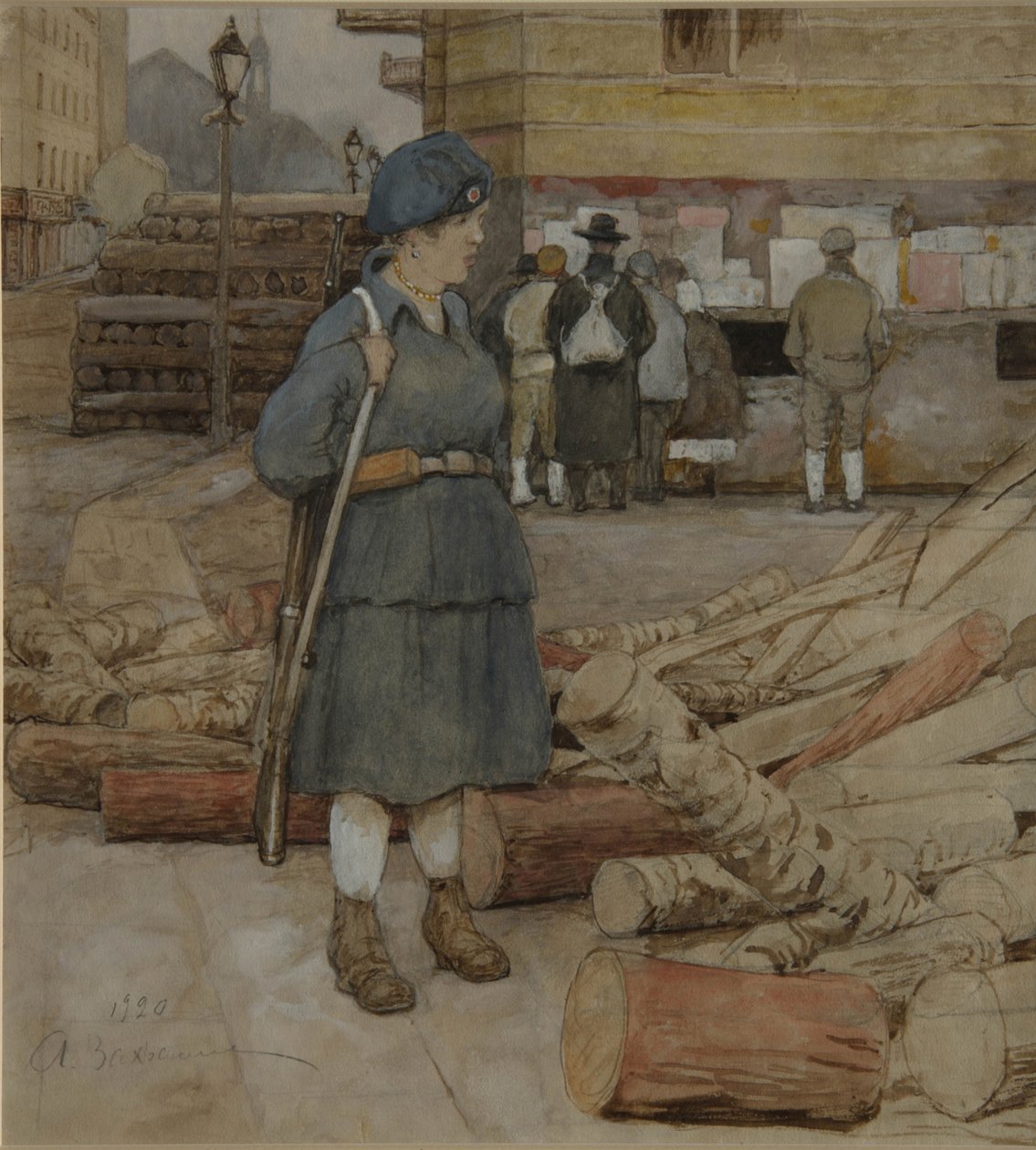 Milice žena, 1920 od Alexander Ivanovich Vakhrameyev