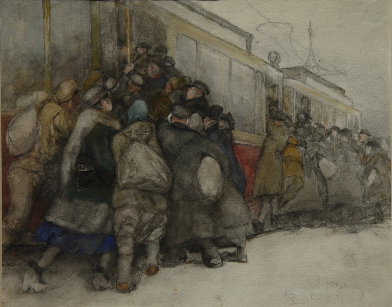 U tramvaje, 1920 od Alexander Ivanovich Vakhrameyev